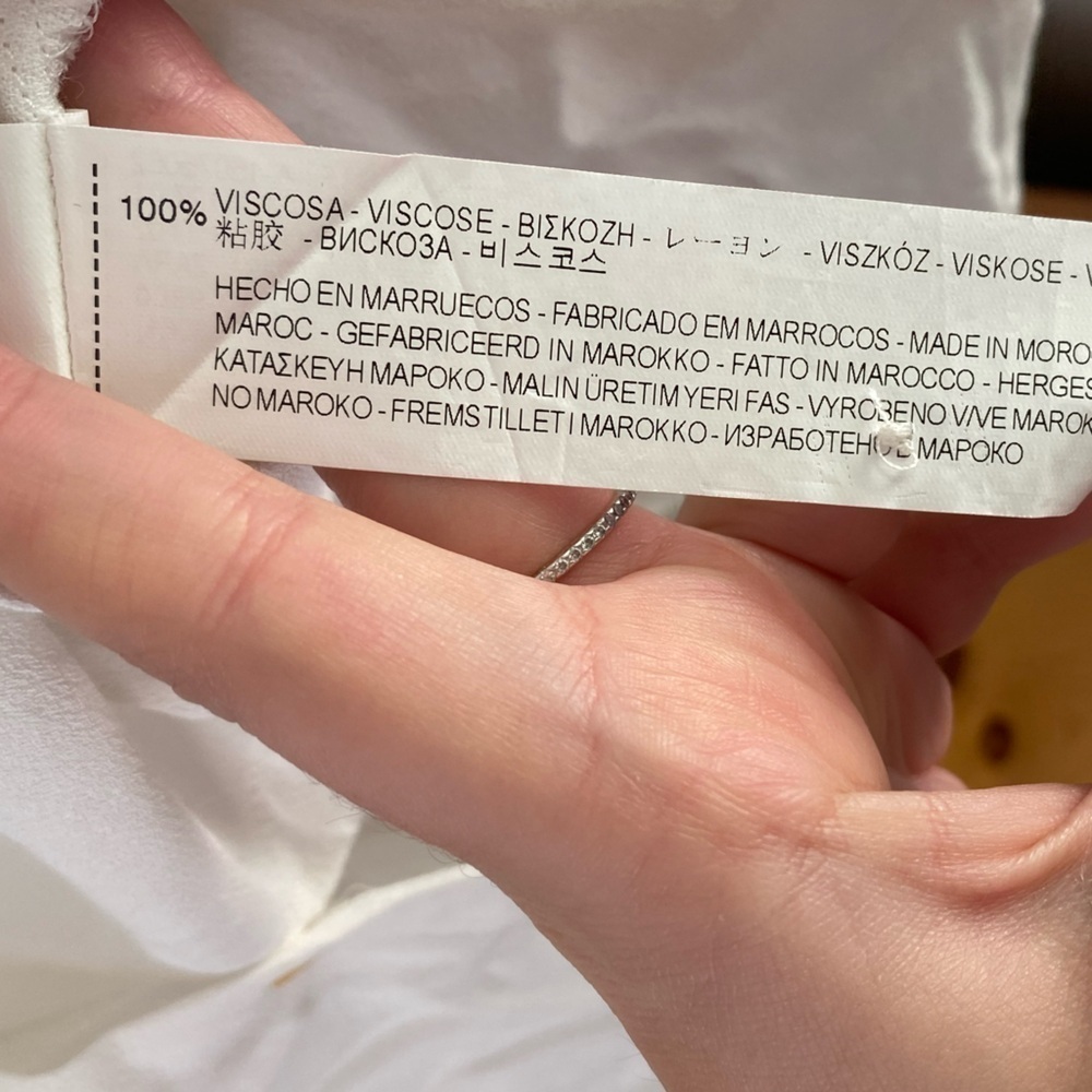 Zara Basic White Ivory Sleeveless Button Down W/ … - image 6